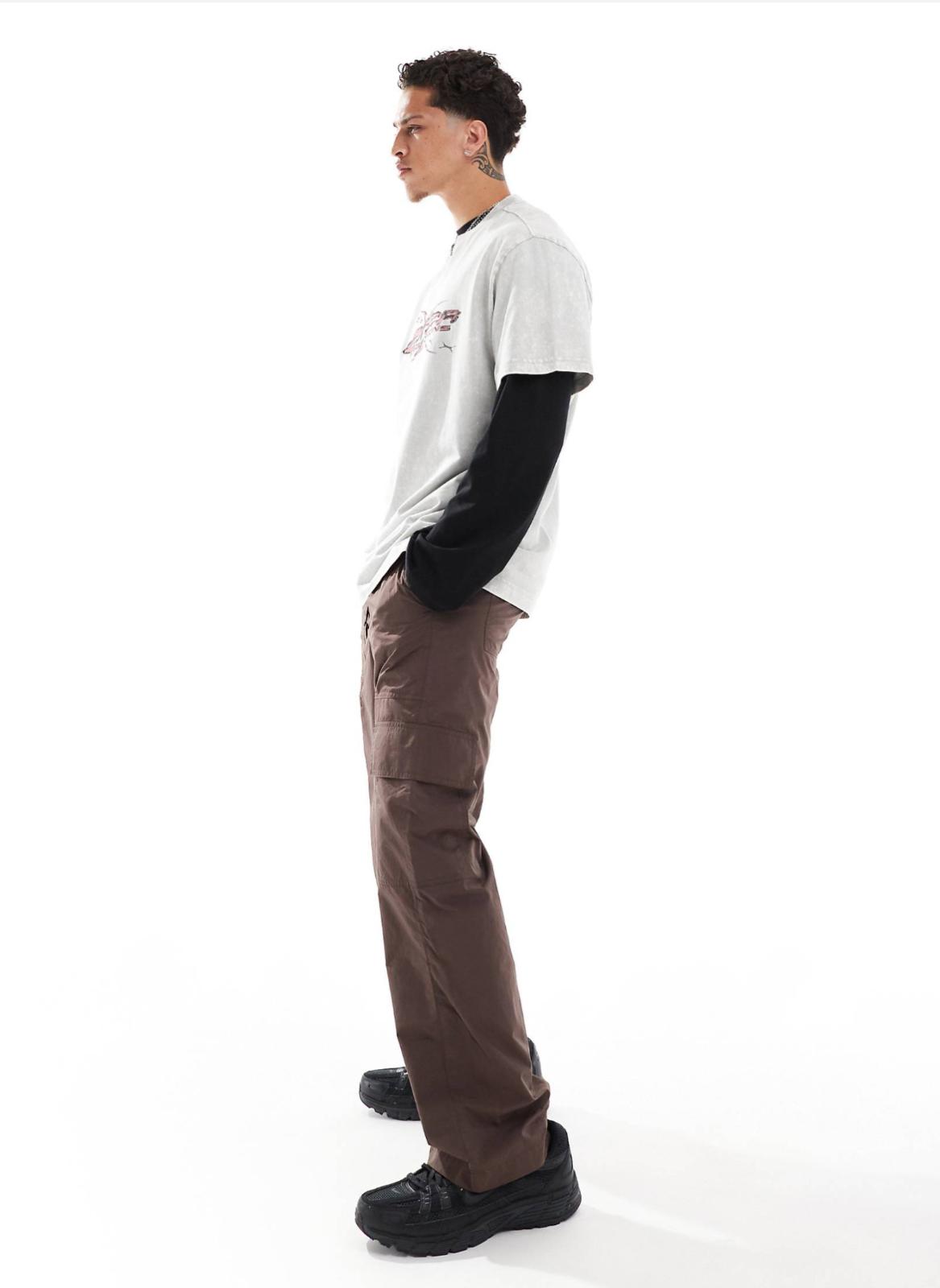 ASOS DESIGN reactive festival trouser in wide fit with elasticated