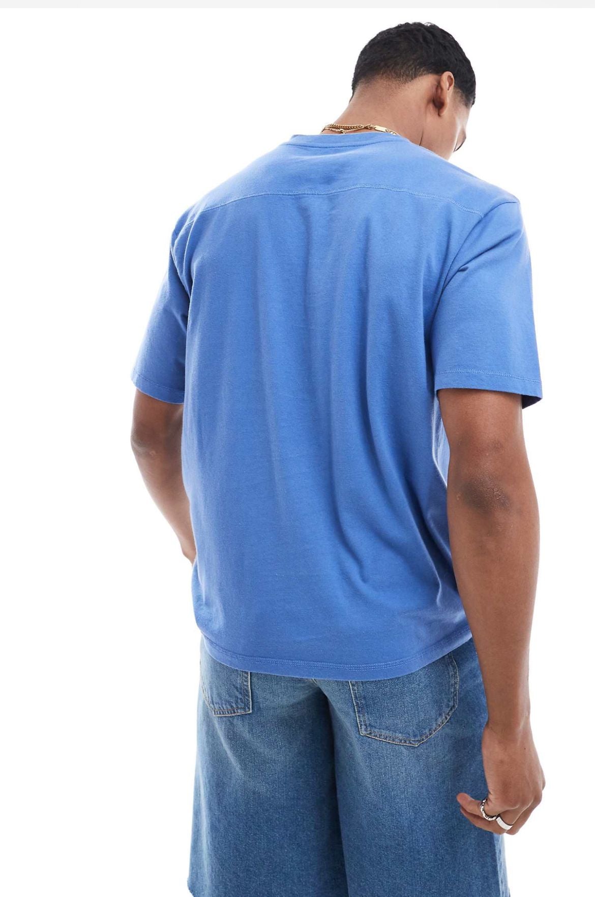 Levi's vneck atheltics script logo t-shirt in blue