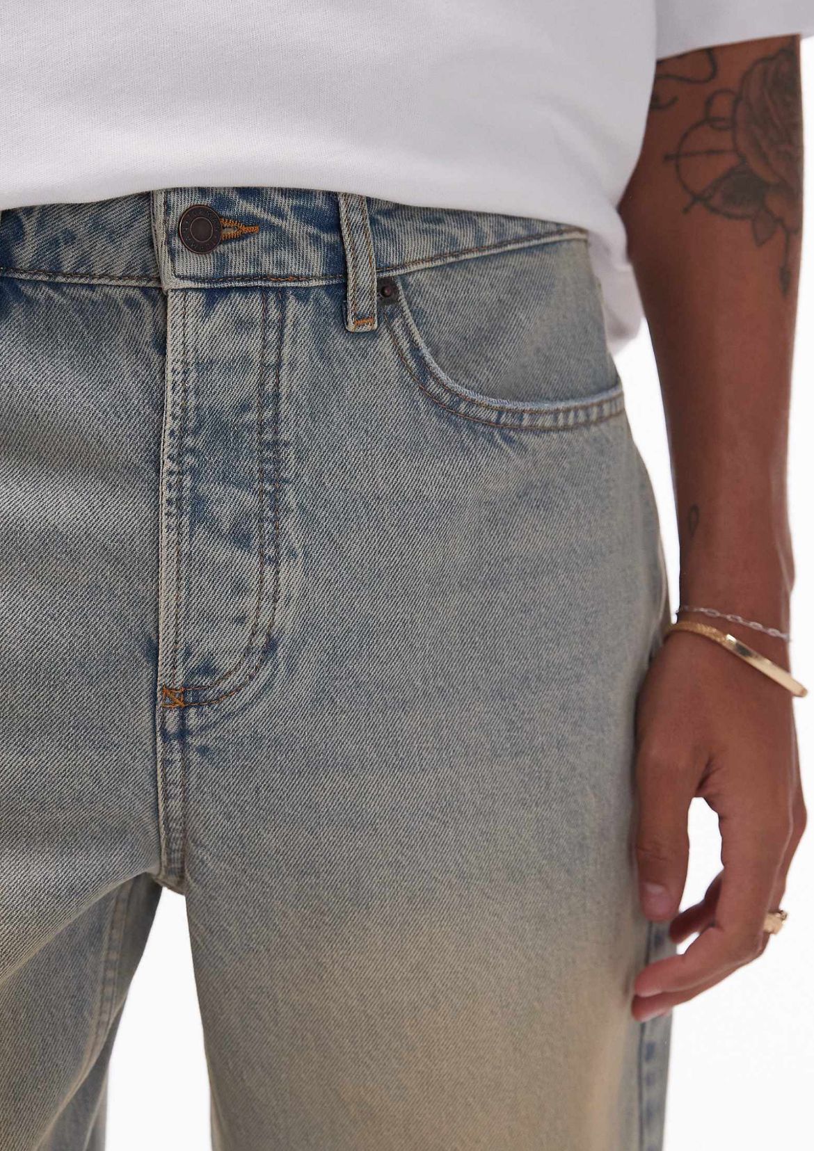 Topman taper jeans in tinted wash