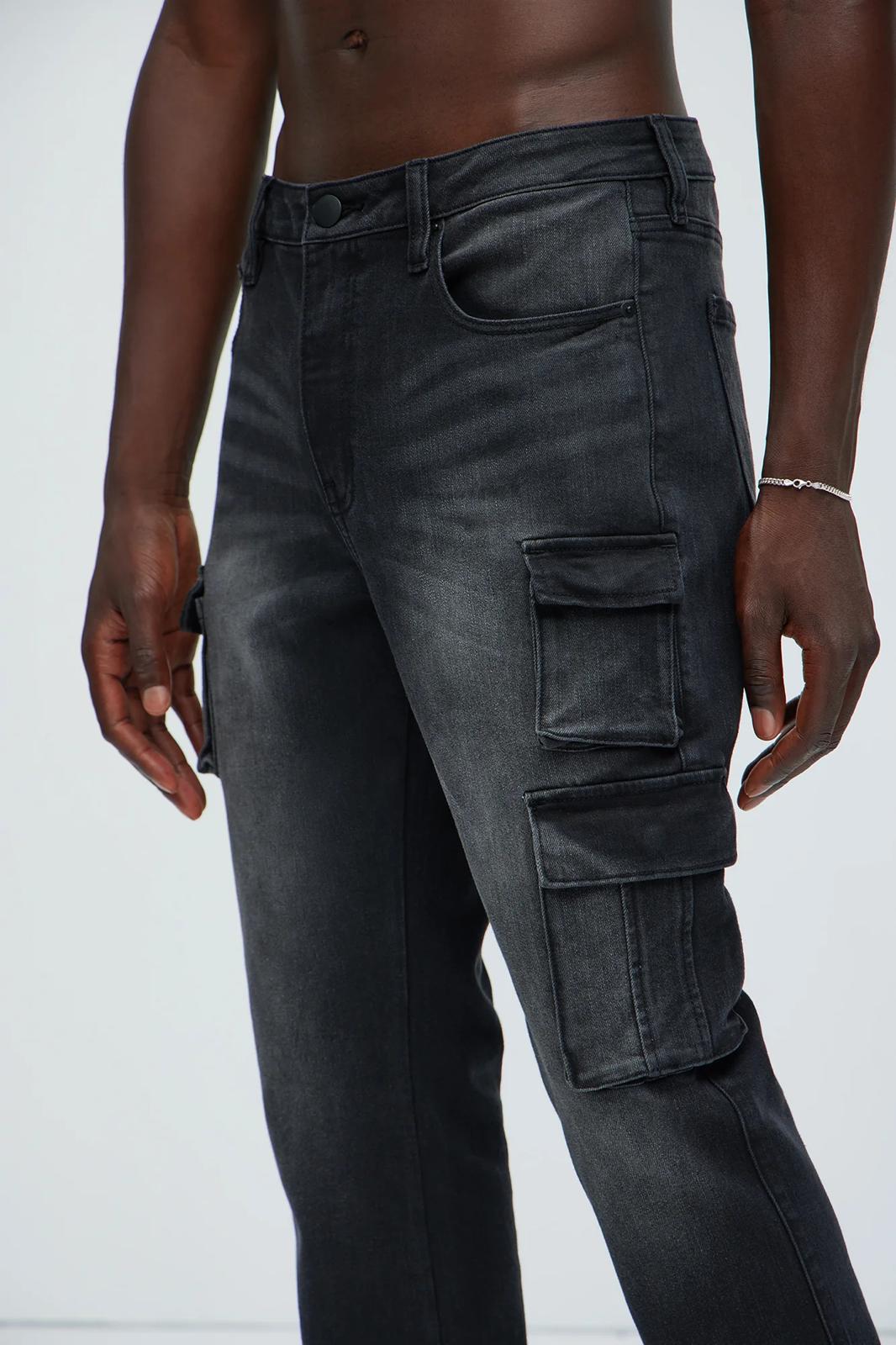 Fashion nova Mikey Slim Stacked Flare Jeans - Black