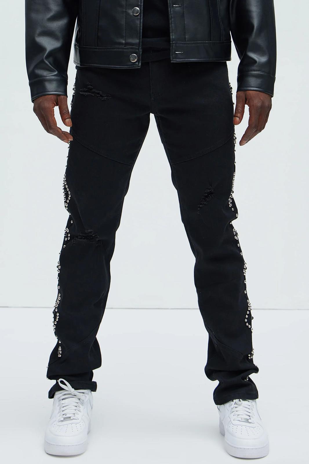 Fashion nova Be Along The Sides Straight Jeans - Black