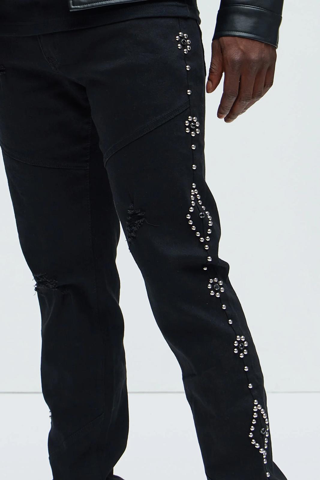 Fashion nova Be Along The Sides Straight Jeans - Black