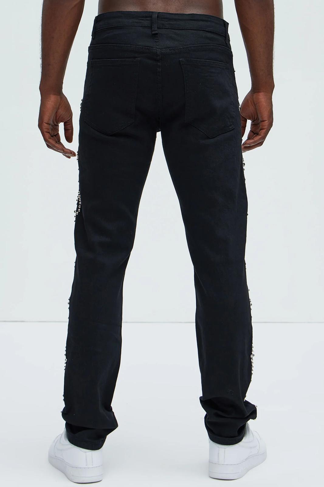 Fashion nova Be Along The Sides Straight Jeans - Black