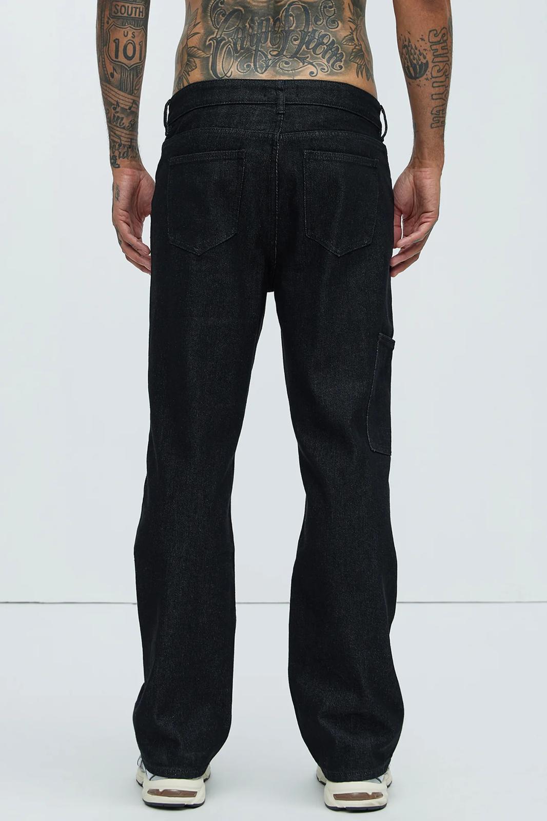 Fashion nova Leo Straight Carpenter Jeans - Black