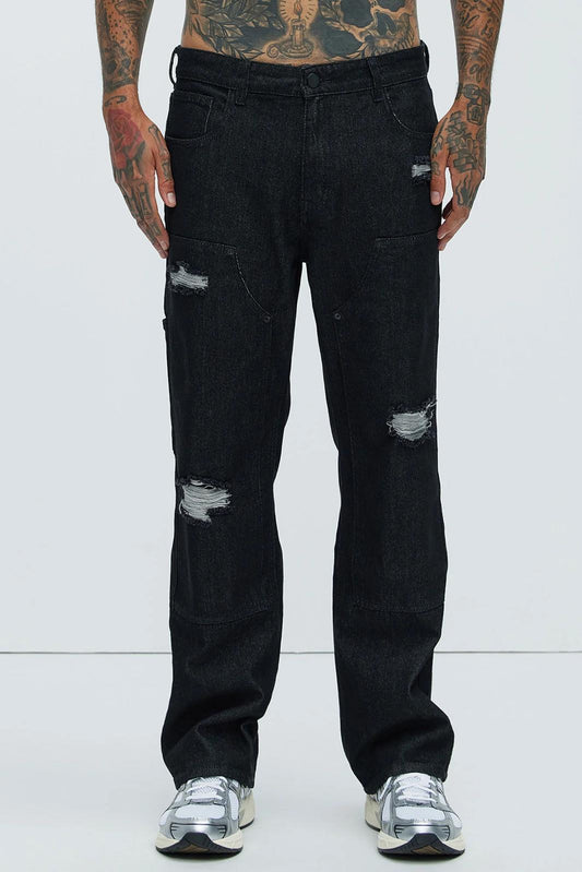 Fashion nova Leo Straight Carpenter Jeans - Black
