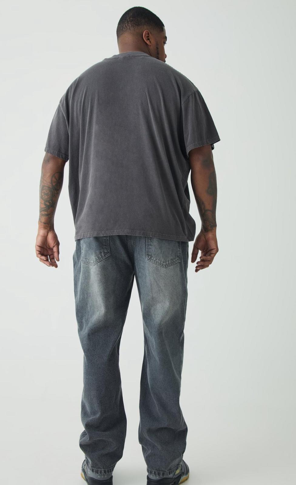 Boohooman Plus Straight Rigid Jean