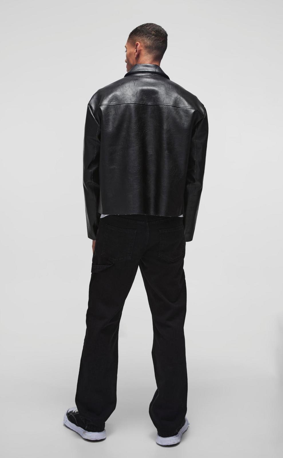 Boohooman Relaxed Rigid Embroidery Carpenter Denim Jeans