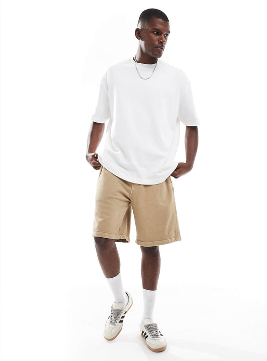 Pull&Bear jersey co-ord short in stone