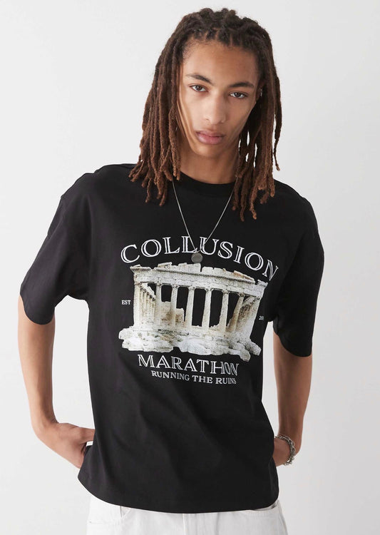 COLLUSION printed graphic skater fit t-shirt