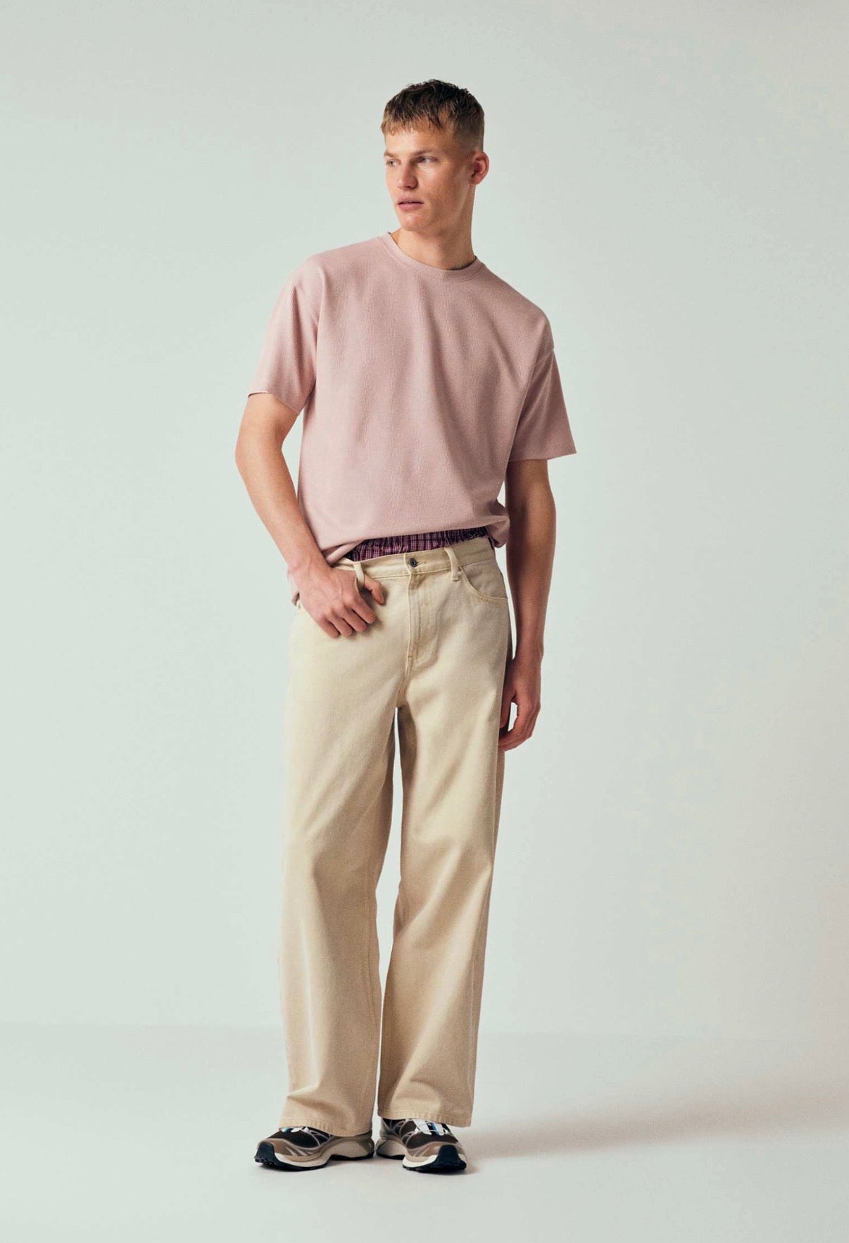 ASOS DESIGN baggy jeans in ecru