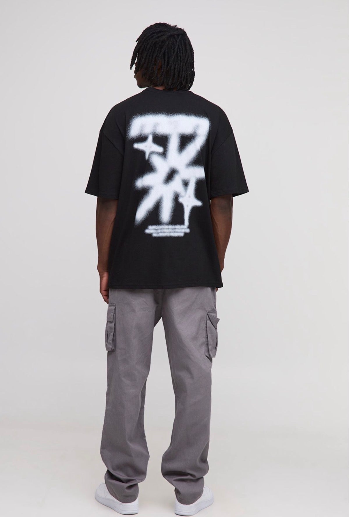 BoohooMAN Tall Oversized Graffiti Man Print T-Shirt
