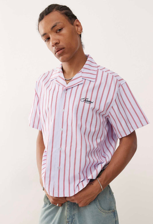 Prohibited bahama stripe shirt in red