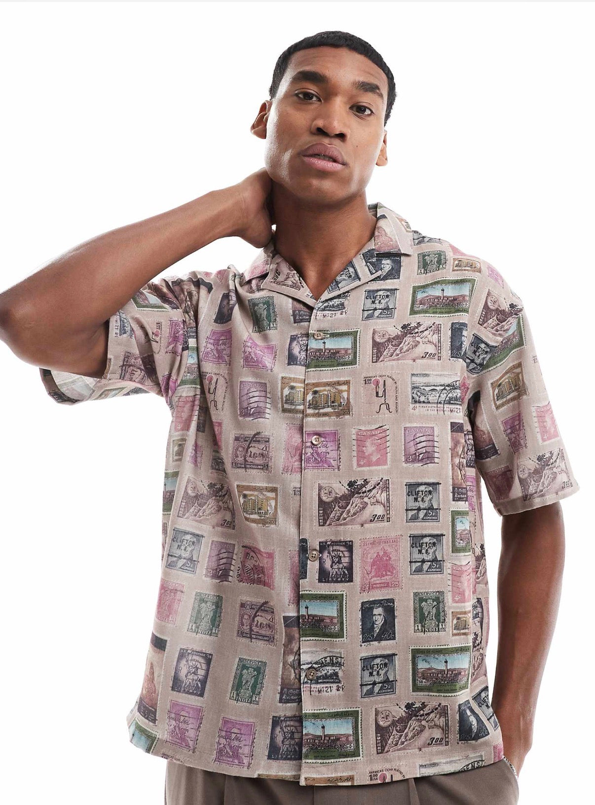 Viggo relaxed shirt in post card print