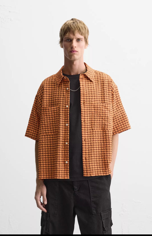 Zara Check seersucker shirt
