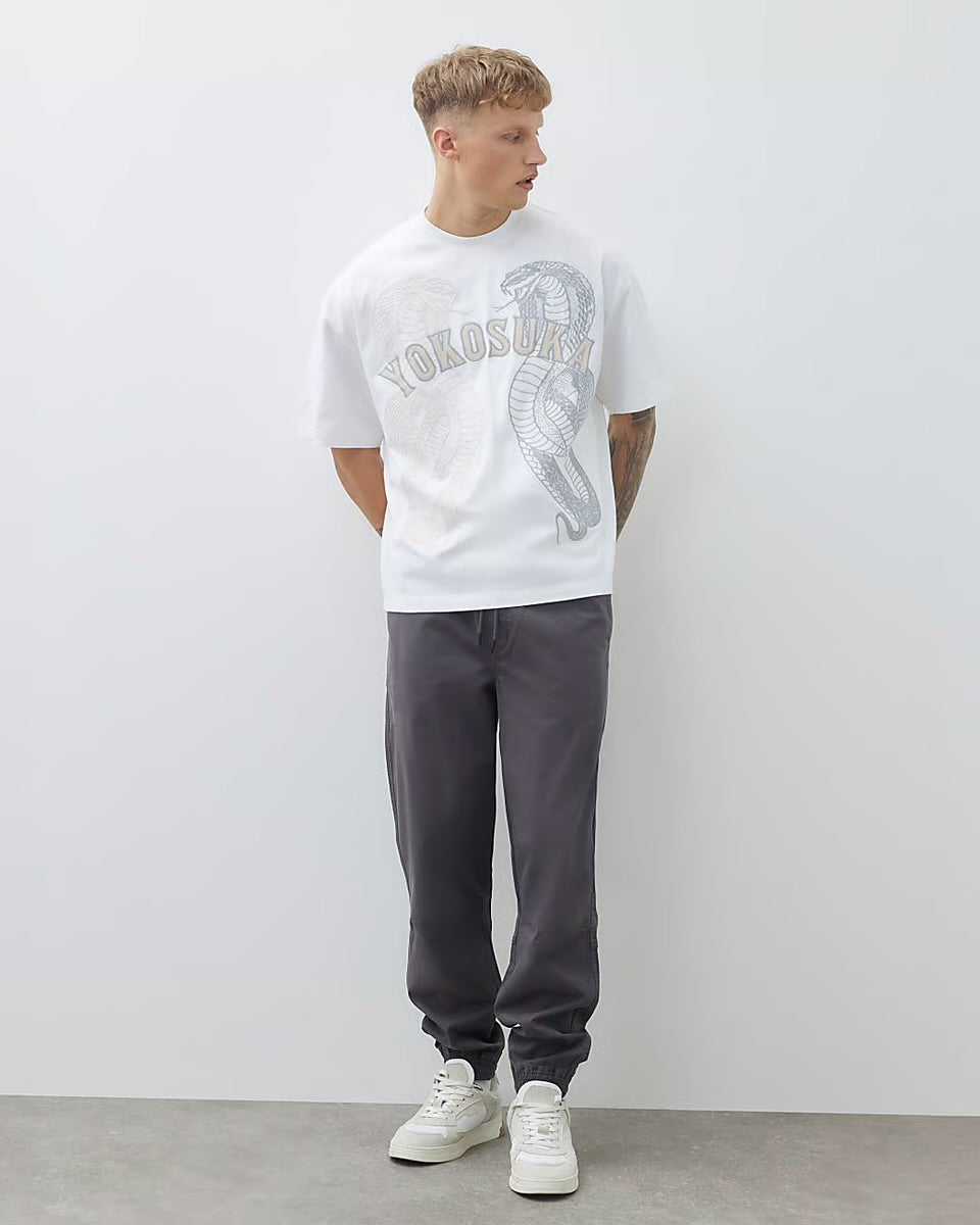 River Island Mens Joggers Grey Regular Fit Cuffed