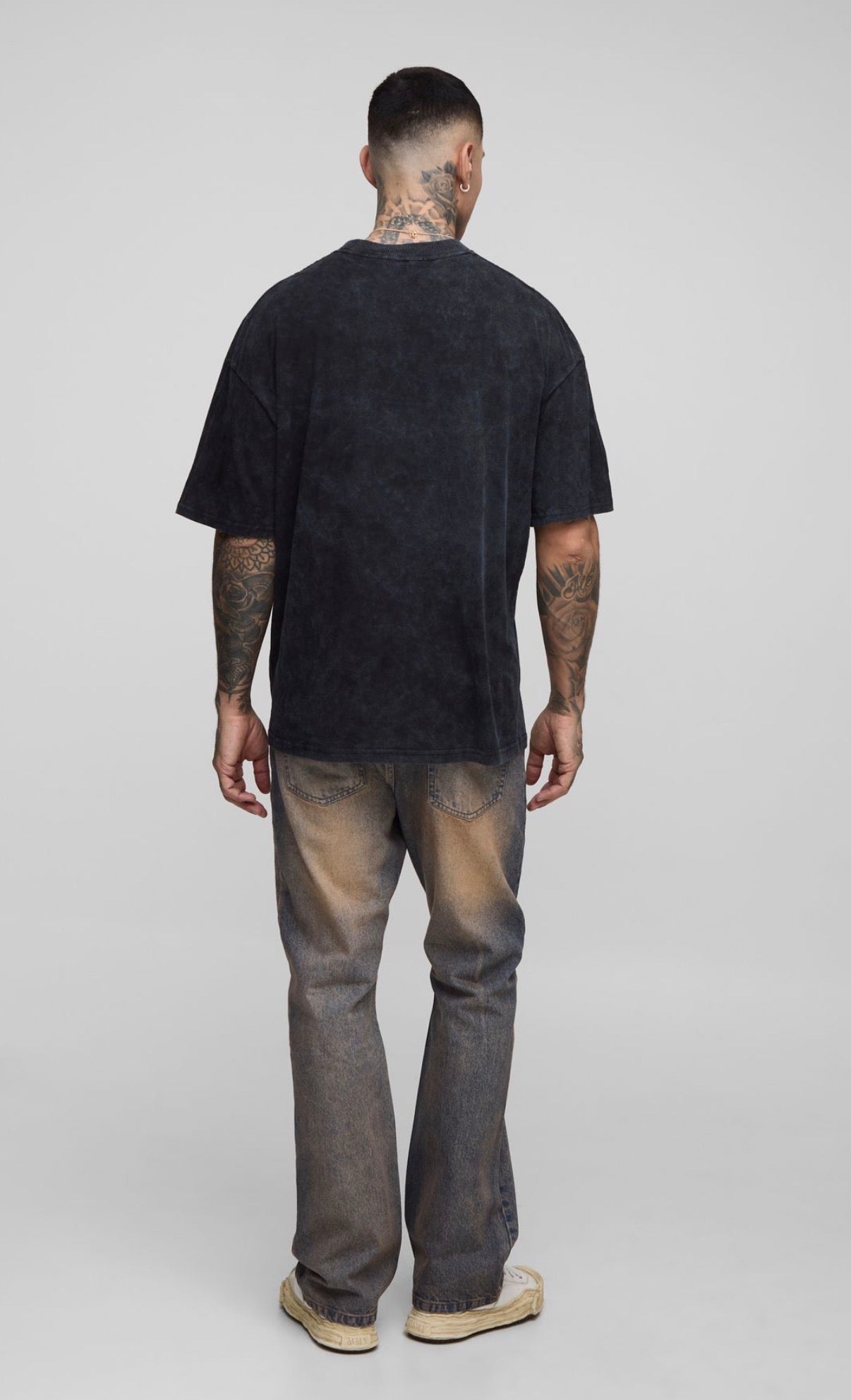 Tall Extreme Tinted Stonewash Flared Jeans
