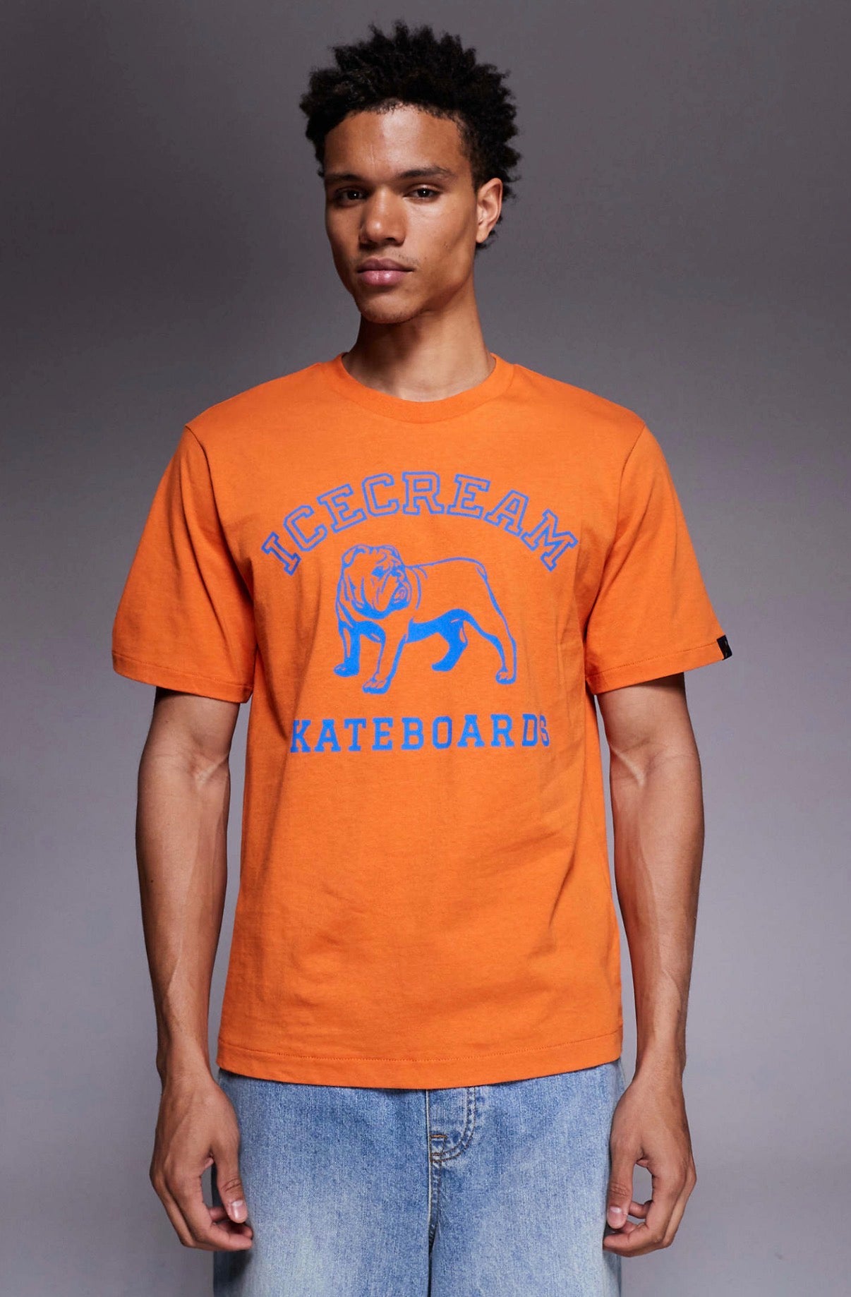 ICE CREAM BULLDOG T-SHIRT - HEATHER ORANGE
