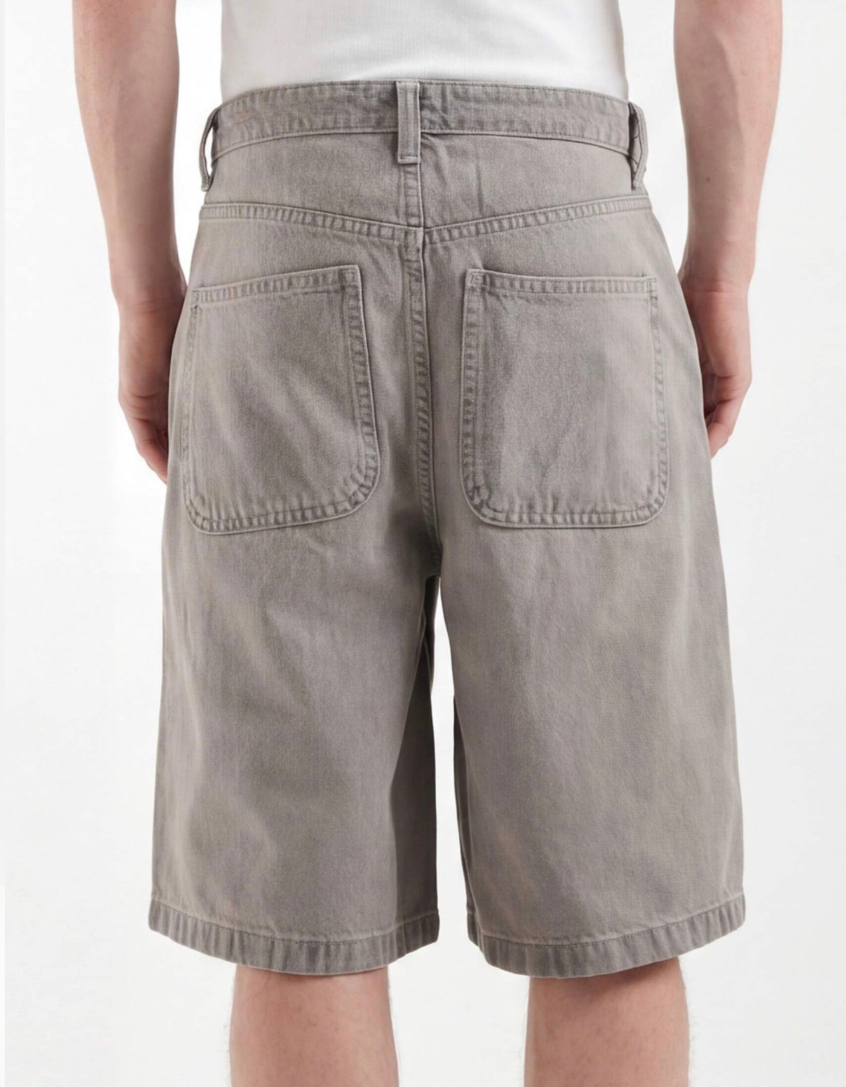 ASOS DESIGN Circular Design Collection denim jorts in light washed grey