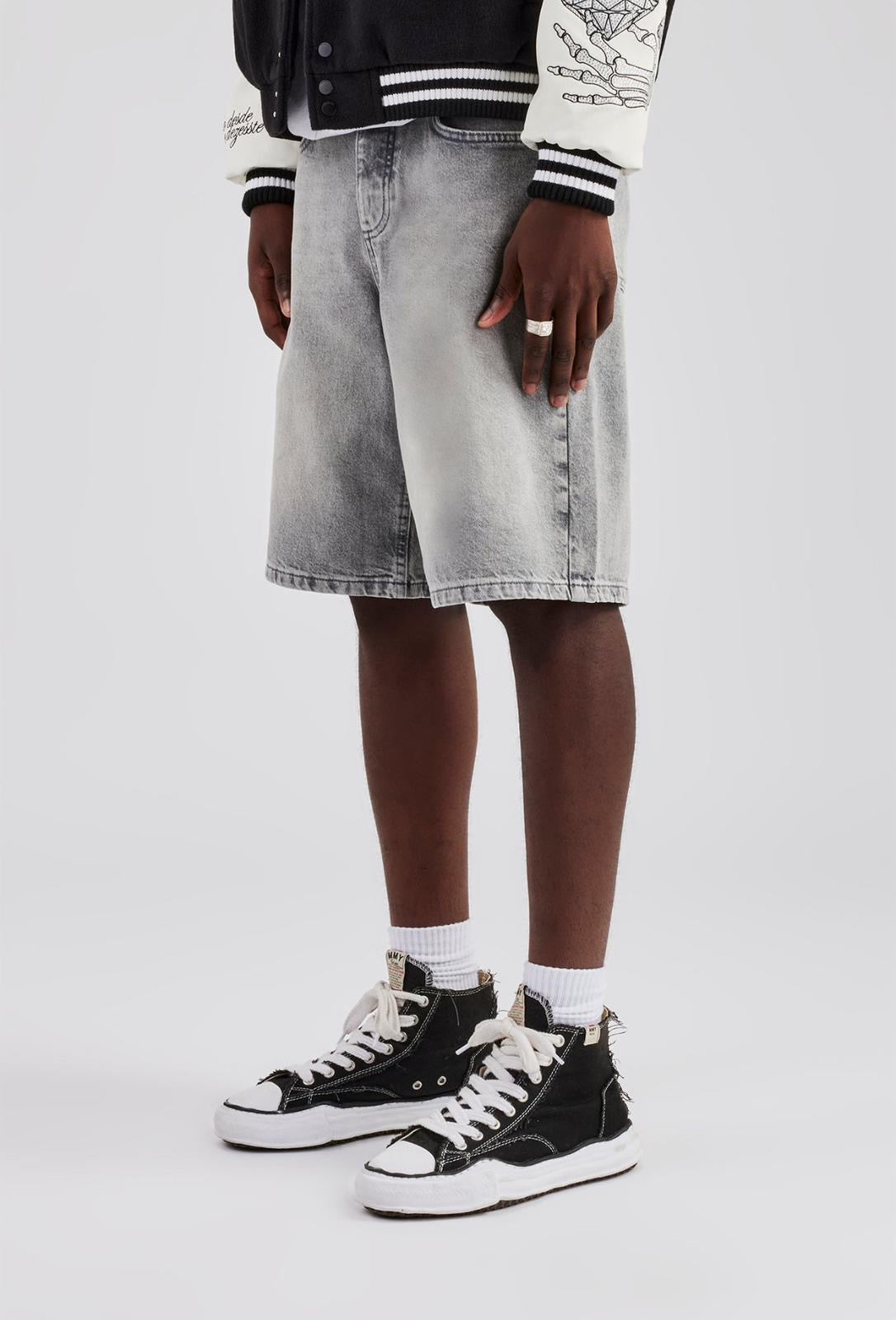 Cernucci Denim Bermuda Jorts - Washed Grey