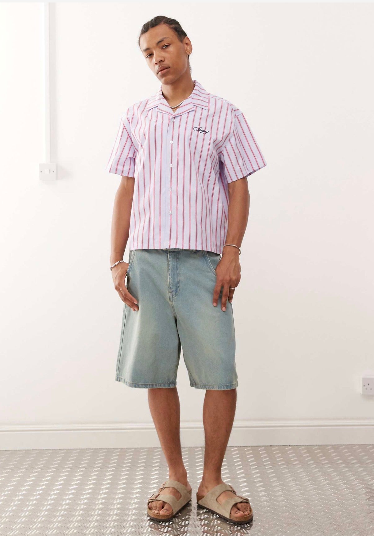 Prohibited bahama stripe shirt in red