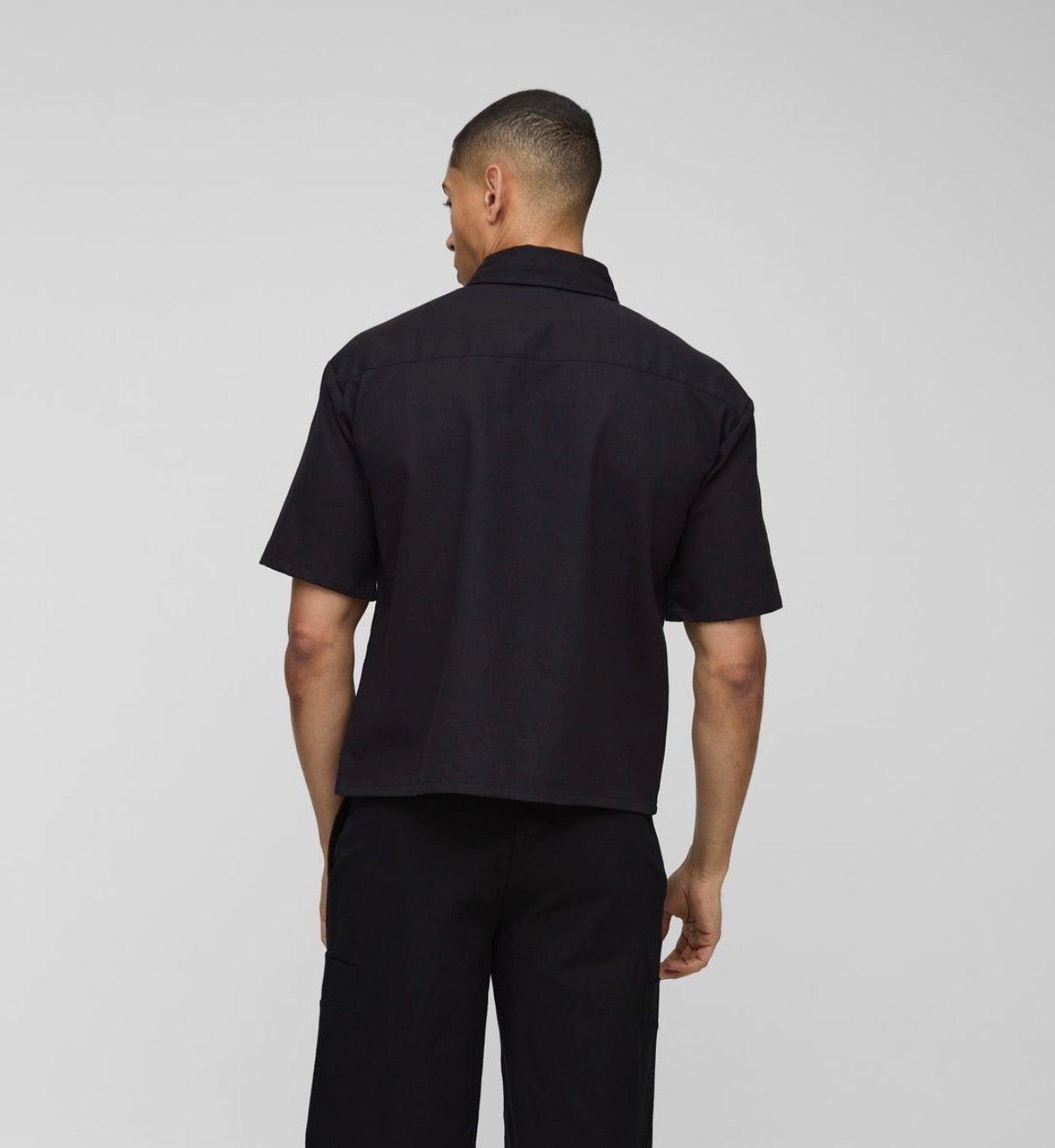 BoohooMAN Oversized Boxy Homme Collared Shirt
