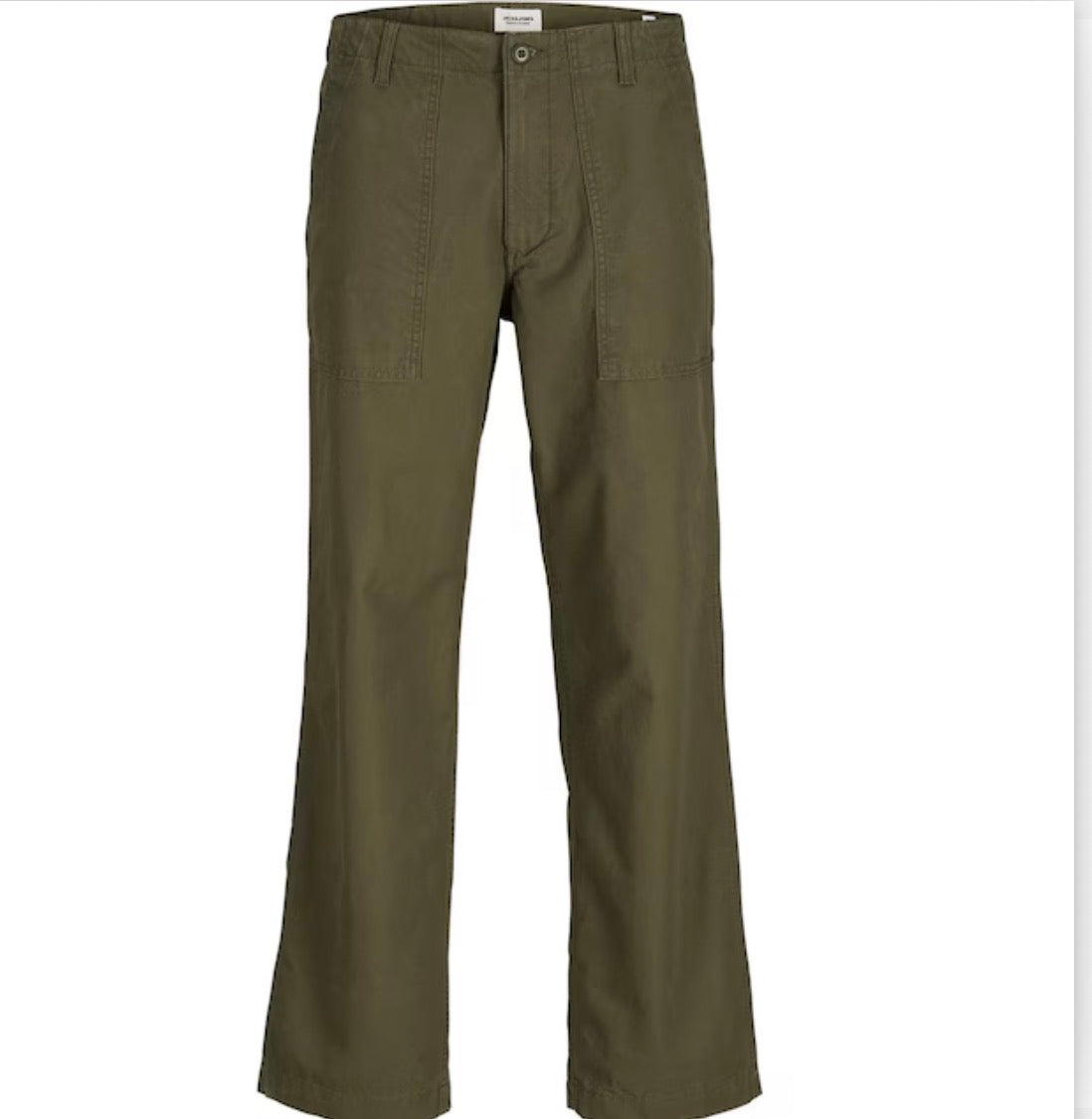 Jack and Jones Flared Chinos Trousers in olive night