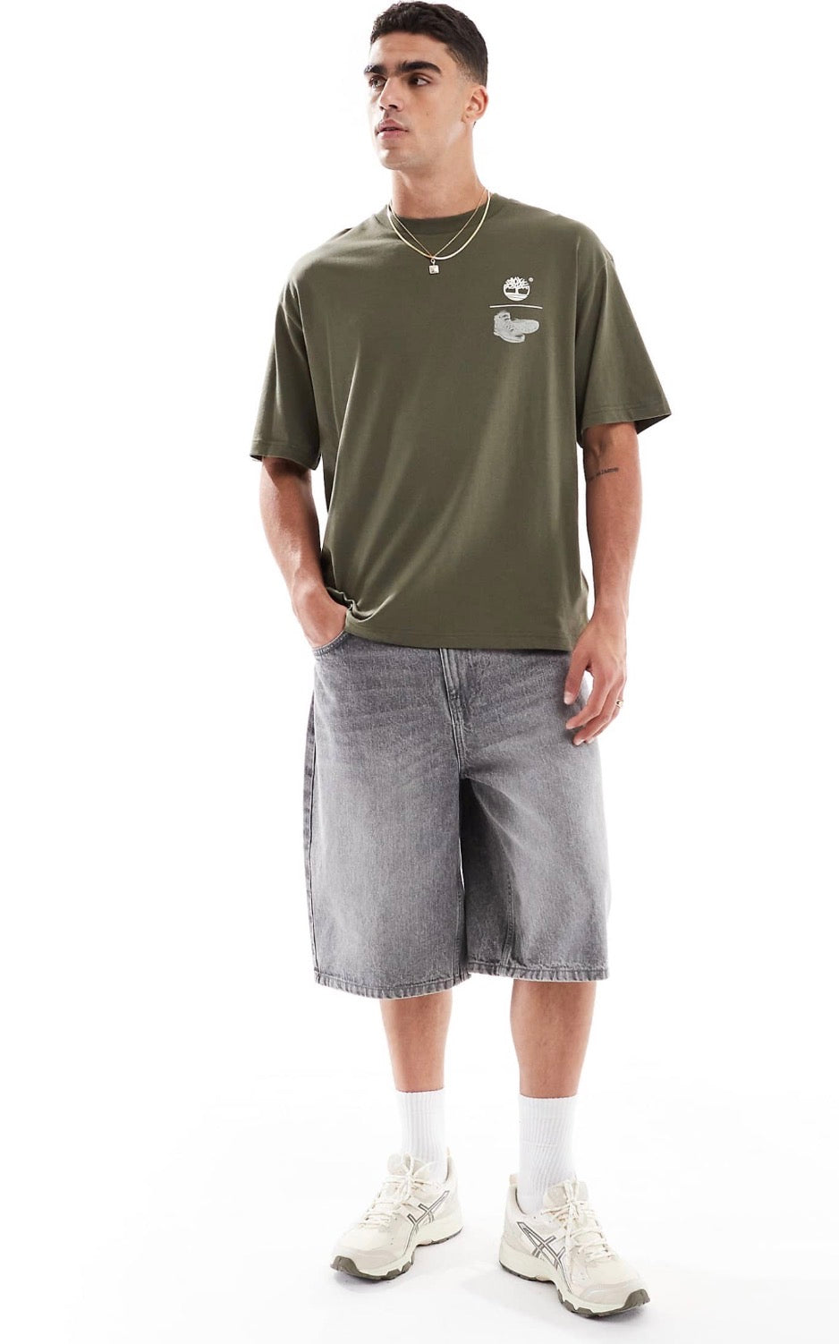 Timberland Take a Hike backprint t-shirt in green