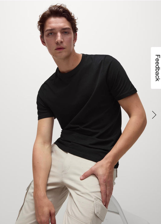 Mark & Spencer plain black crew neck T-shirt