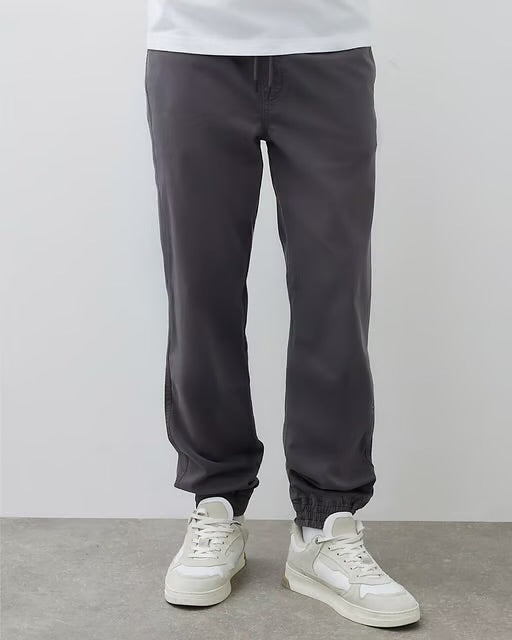 River Island Mens Joggers Grey Regular Fit Cuffed