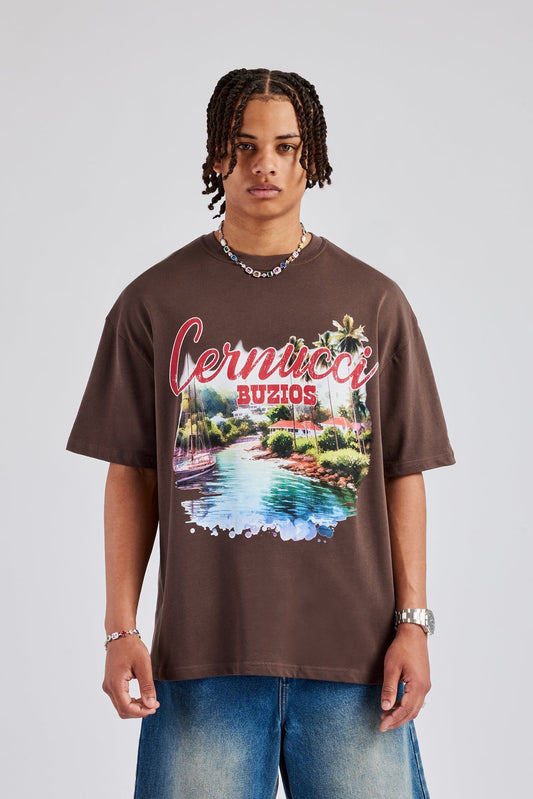 Cernucci Buzios Oversized T-Shirt - Chocolate