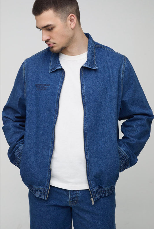 BoohooMAN TALL EMBROIDERED BOMBER JACKET