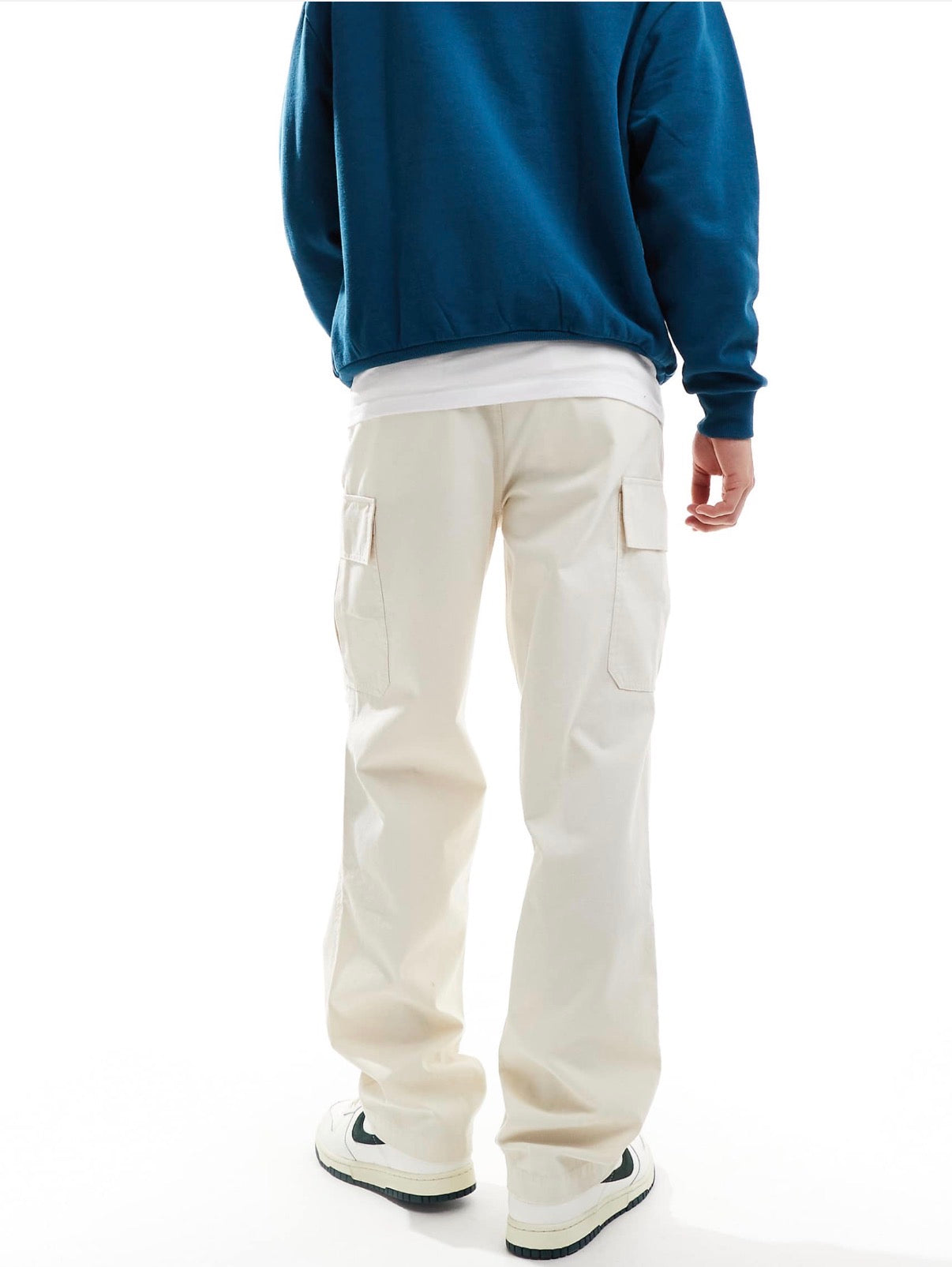 ASOS DESIGN baggy cargos in stone