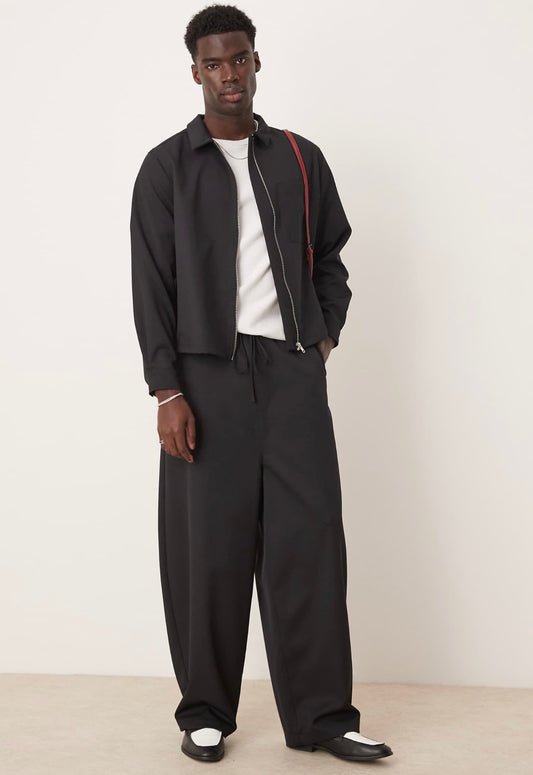 ASOS design cocoon fit trouser in black