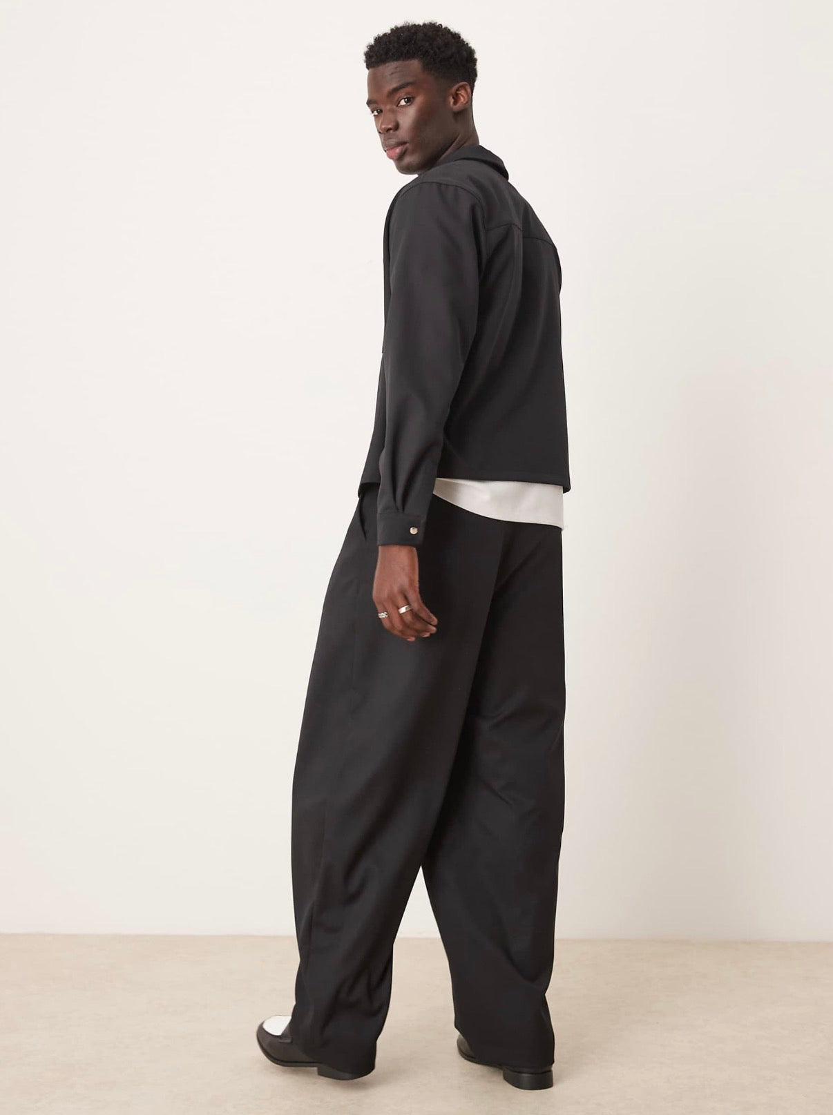 ASOS design cocoon fit trouser in black