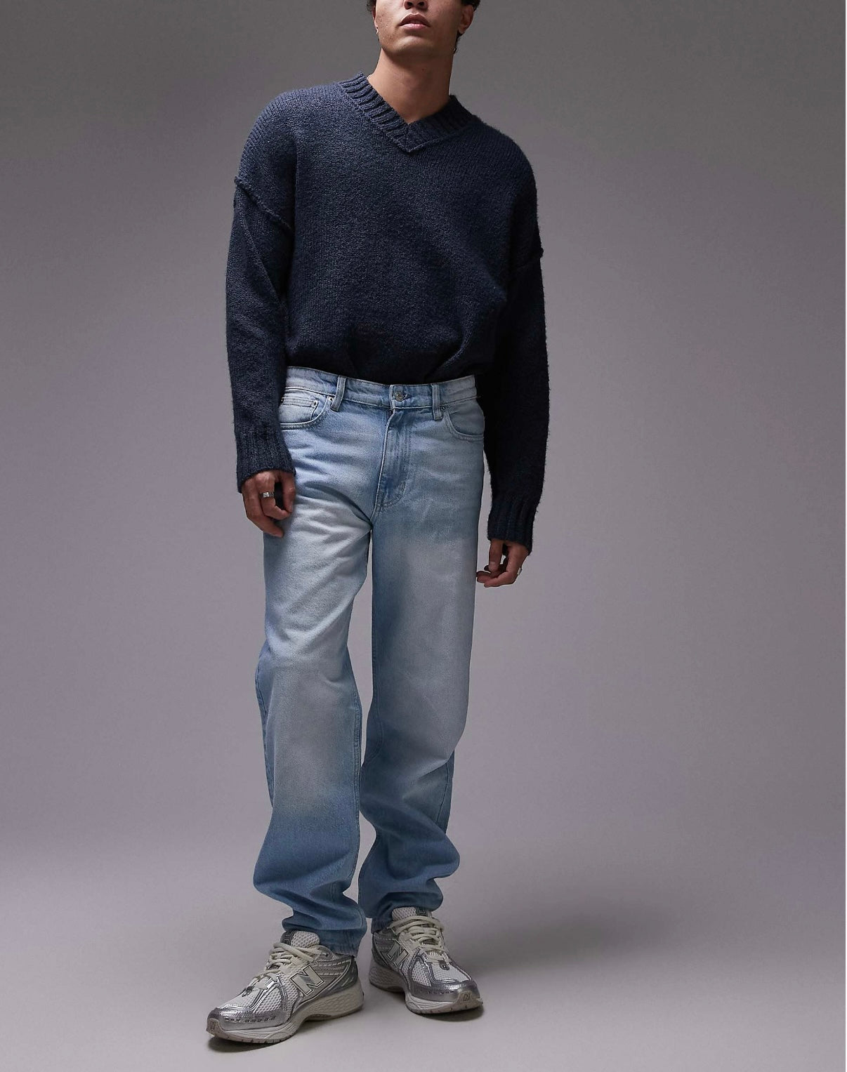 Mango Bob tapered fit jeans in light blue