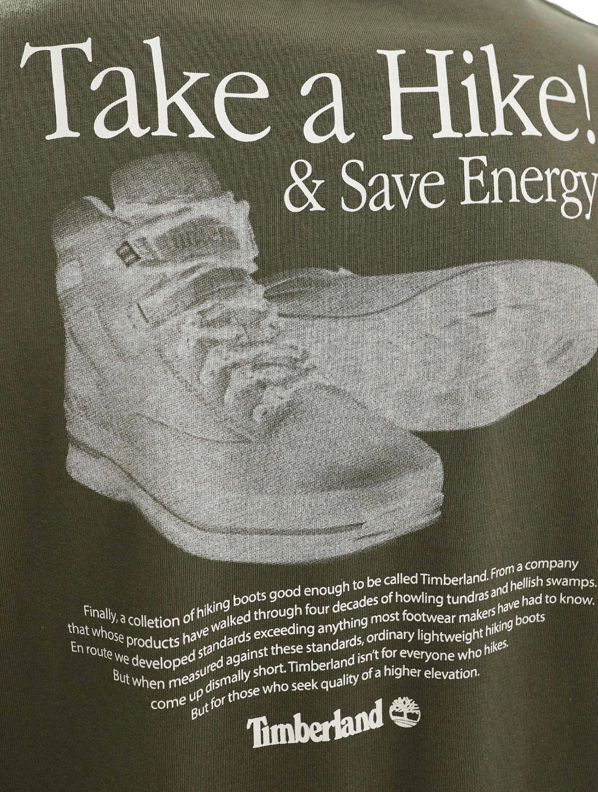 Timberland Take a Hike backprint t-shirt in green