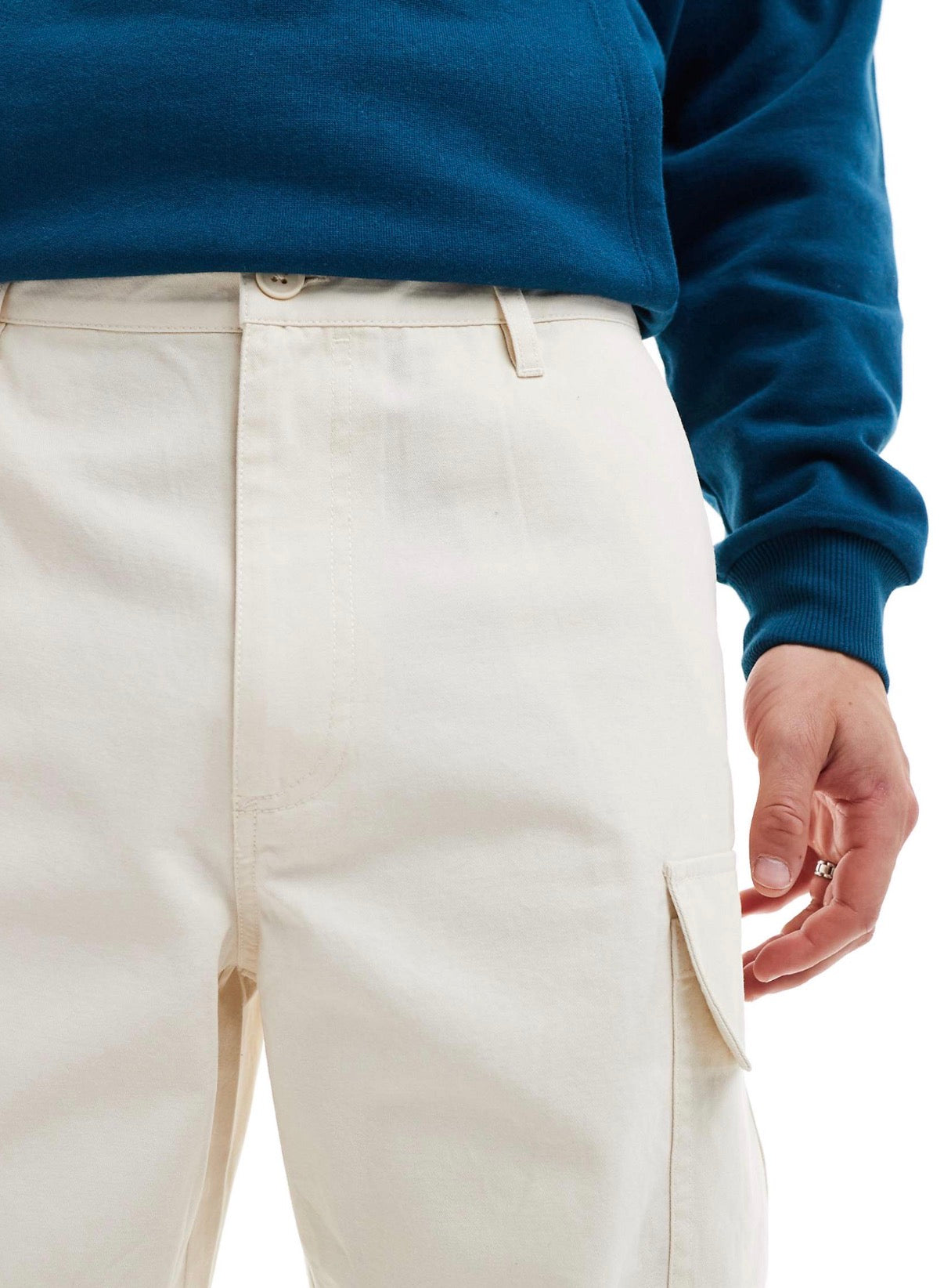 ASOS DESIGN baggy cargos in stone