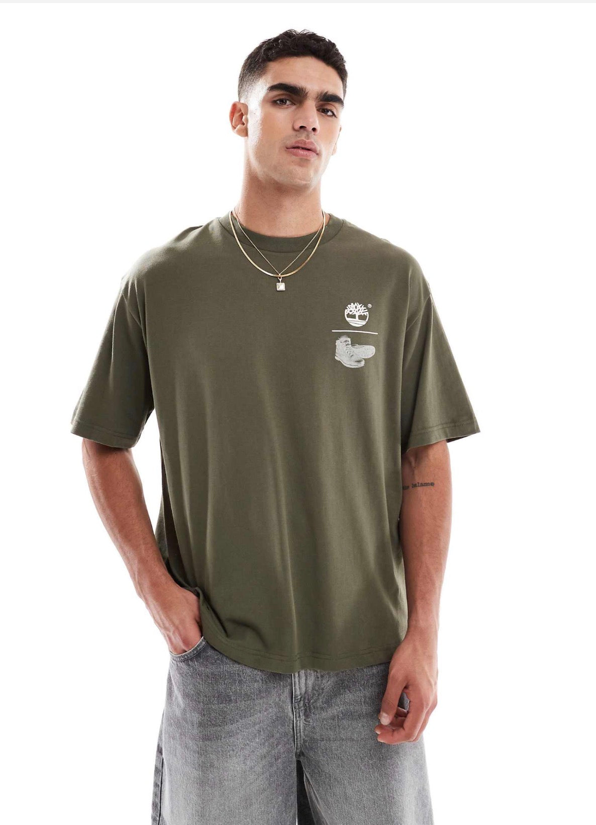 Timberland Take a Hike backprint t-shirt in green