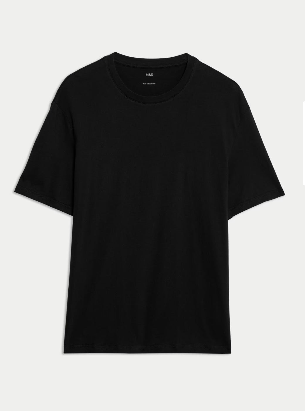 Mark & Spencer plain black crew neck T-shirt