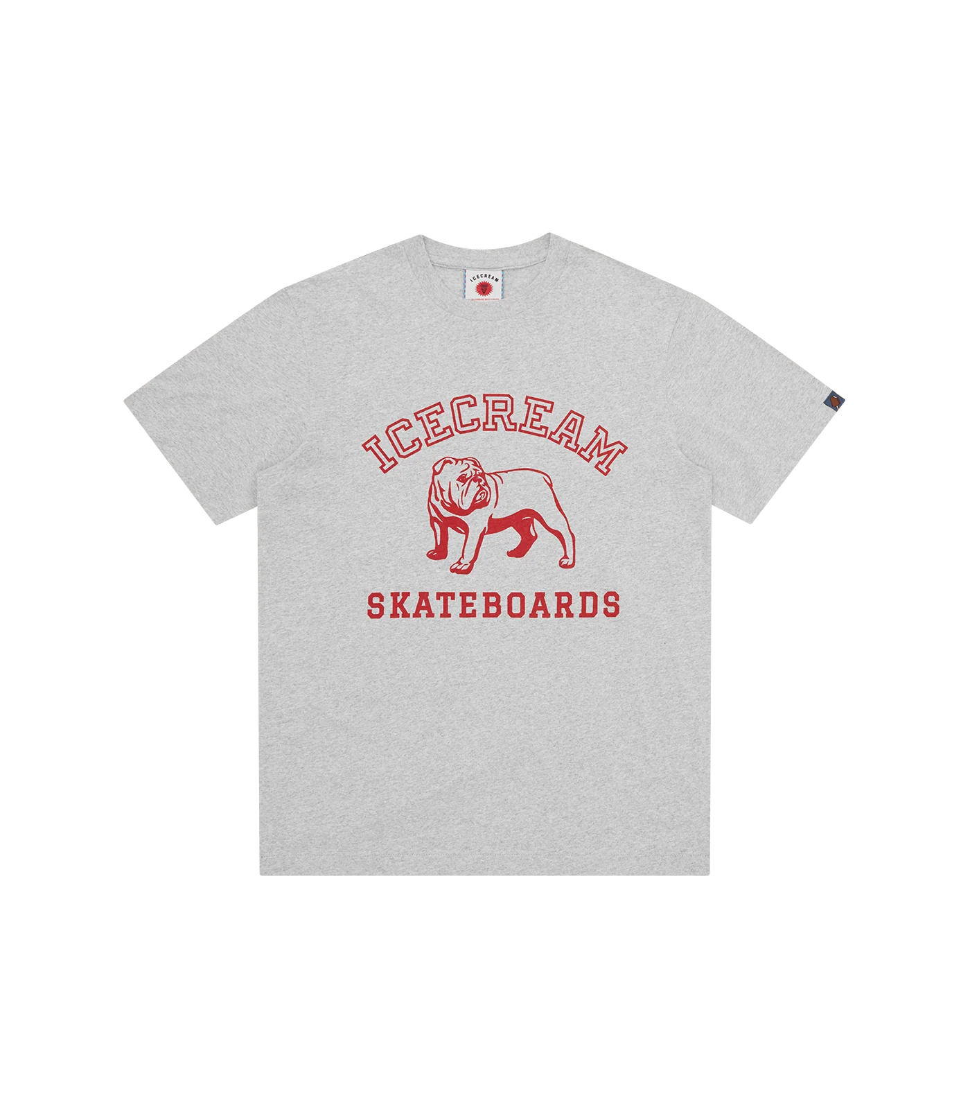 ICE CREAM BULLDOG T-SHIRT - HEATHER GREY