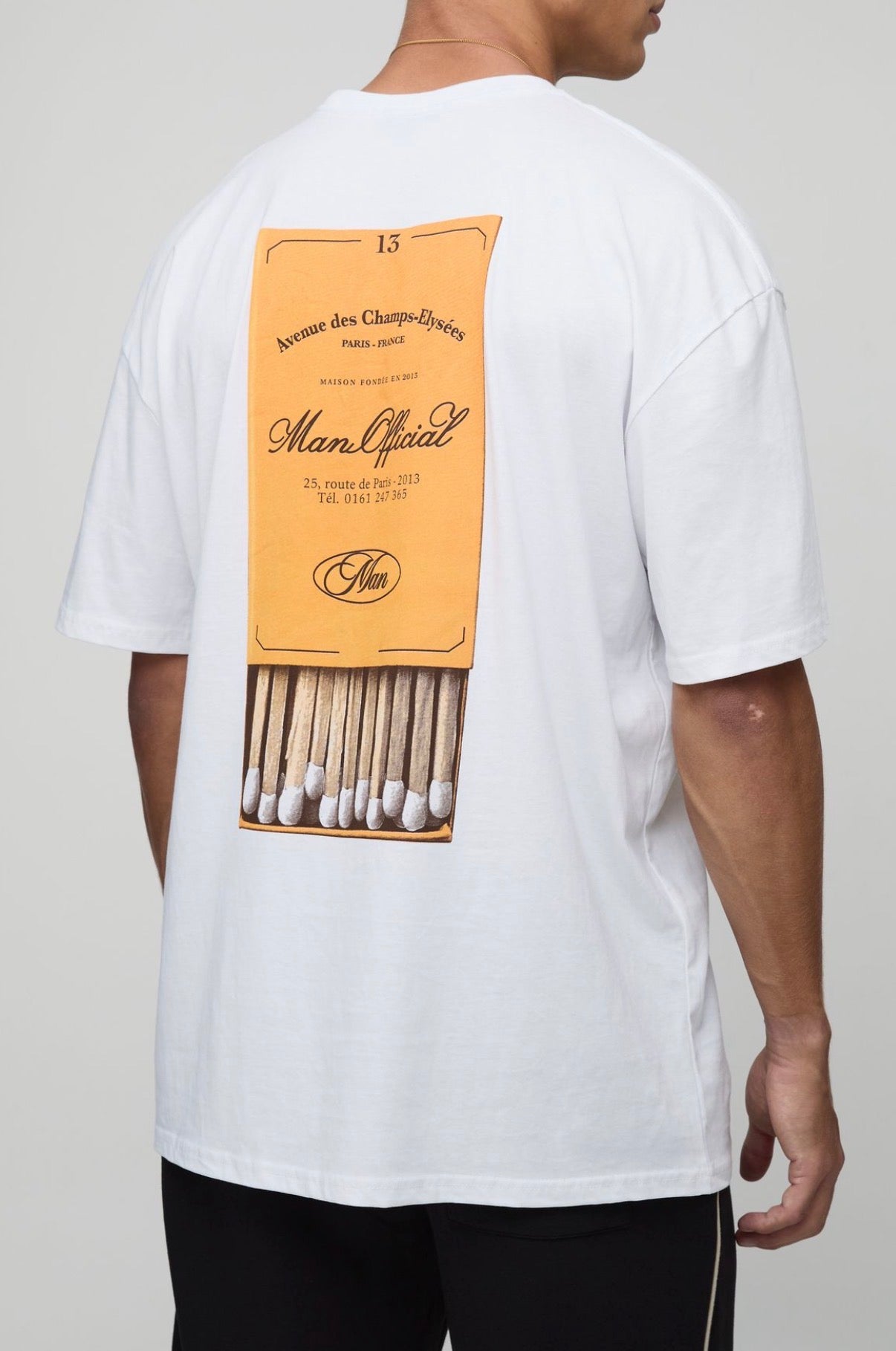 BoohooMAN Tall Oversized Man Match Box Print T-Shirt