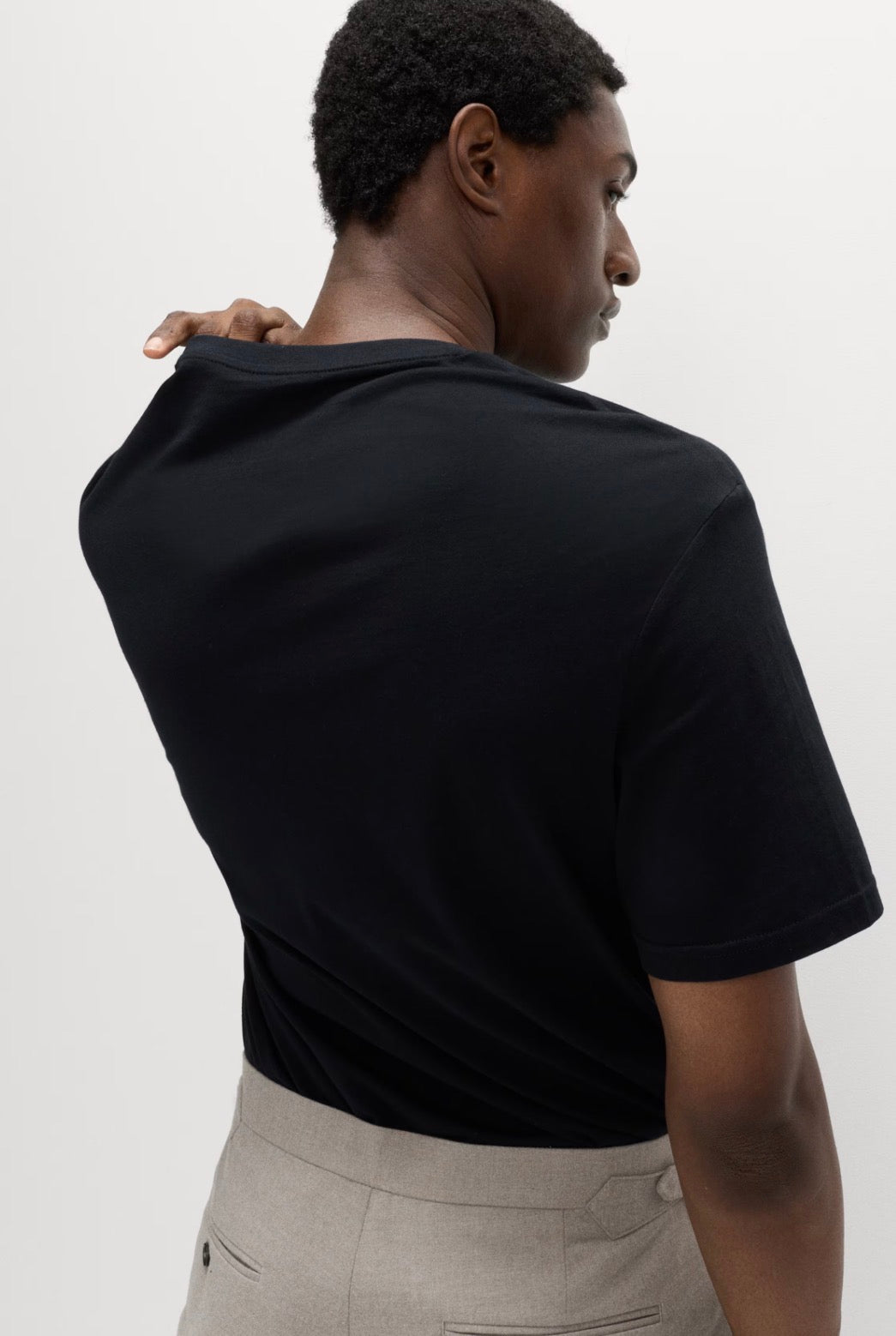 Mark & Spencer plain black crew neck T-shirt