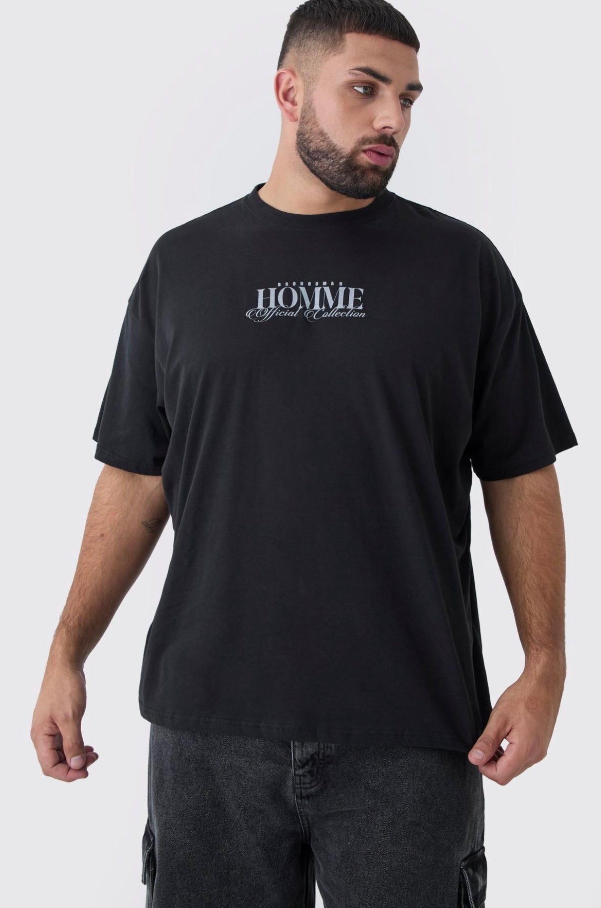 BoohooMAN Plus Oversized Homme Renaissance Print T-Shirt