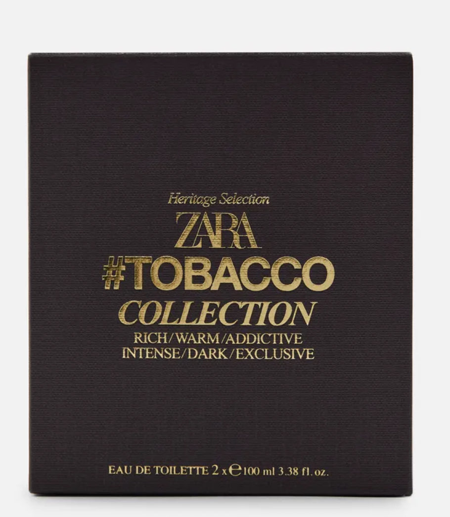 ZARA TOBACCO INTENSE DARK EXCLUSIVE + RICH WARM ADDICTIVE EDP 2 X 100 ML / 2 X 3.38 OZ