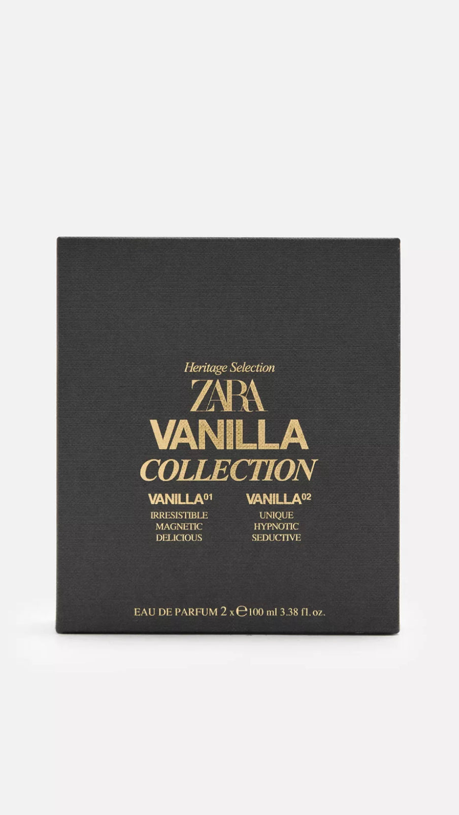 ZARA VANILLA COLLECTION 01 + VANILLA COLLECTION 02 EDP 2 X 100 ML / 3.38 FL. OZ