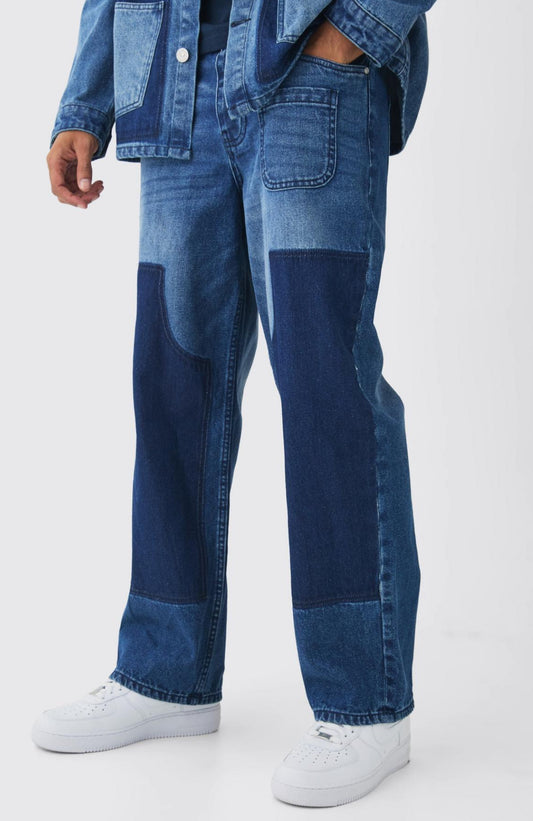 BoohooMAN Rigid Baggy Carpenter Dyed Jeans