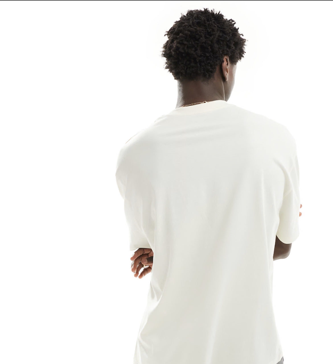 ASOS DESIGN oversized t-shirt in beige with floral front print