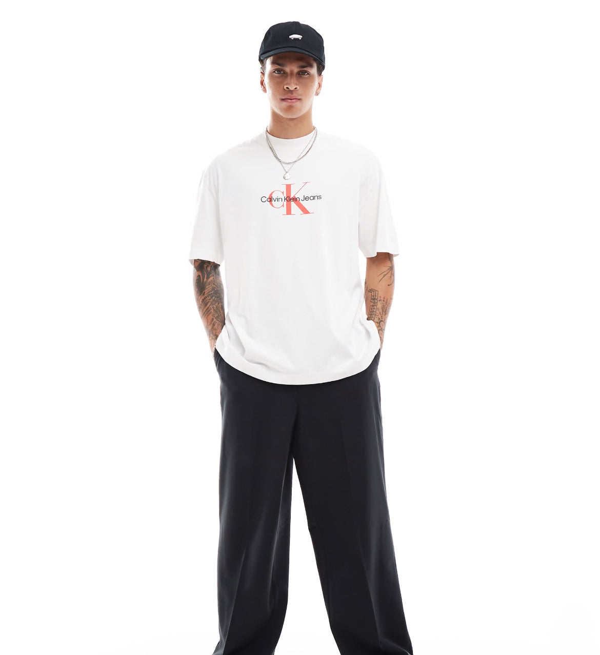 Calvin Klein Jeans archival monologo t-shirt in white