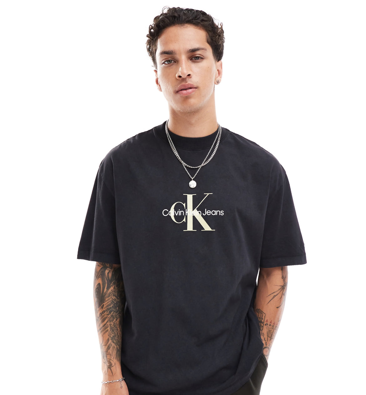 Calvin Klein Jeans archival monologo t-shirt in black