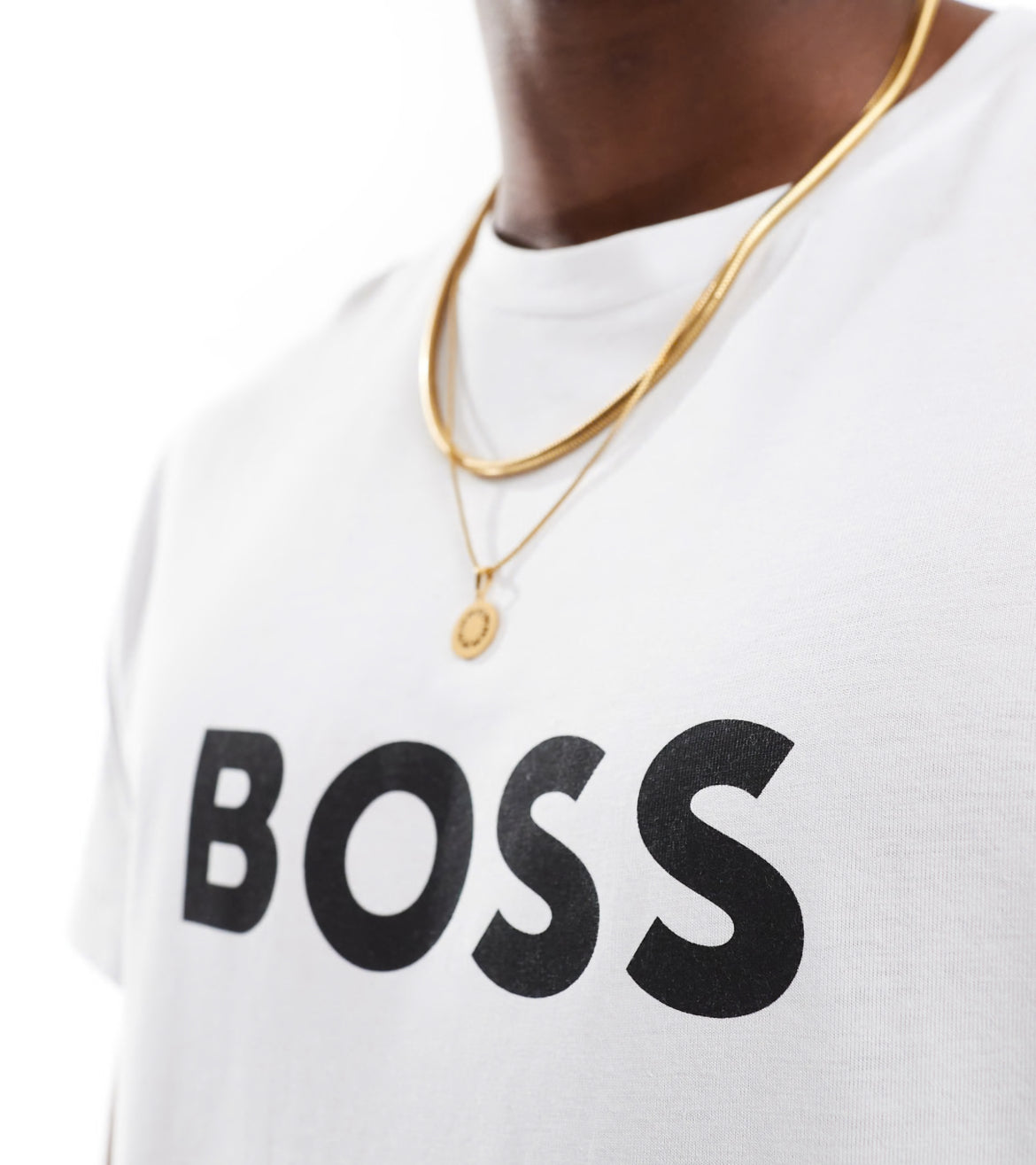 Boss beach t-shirt in white